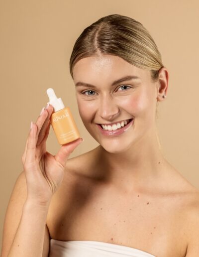 Tess Hermans fotoshoot voor producten